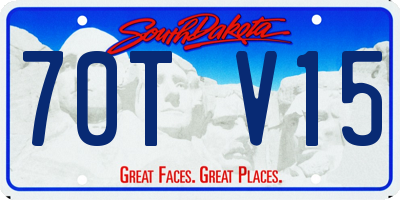SD license plate 70TV15