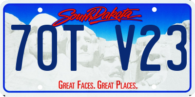 SD license plate 70TV23