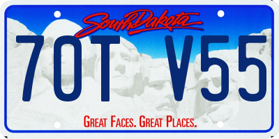 SD license plate 70TV55
