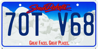 SD license plate 70TV68