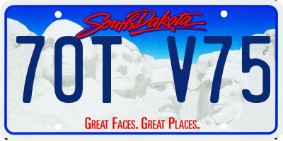 SD license plate 70TV75