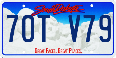 SD license plate 70TV79