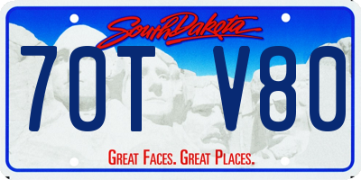 SD license plate 70TV80