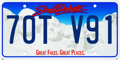 SD license plate 70TV91