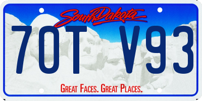 SD license plate 70TV93