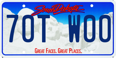SD license plate 70TW00