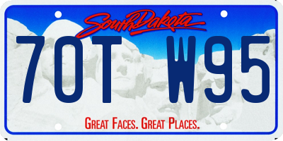 SD license plate 70TW95