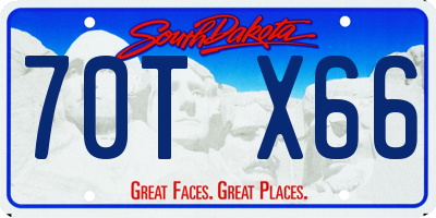 SD license plate 70TX66