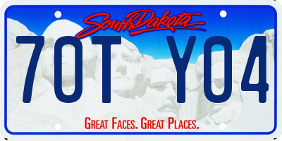 SD license plate 70TY04