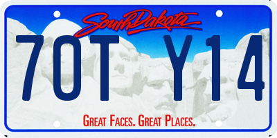 SD license plate 70TY14