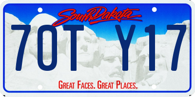 SD license plate 70TY17