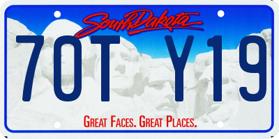 SD license plate 70TY19