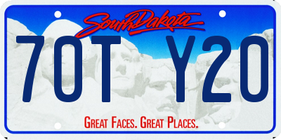 SD license plate 70TY20
