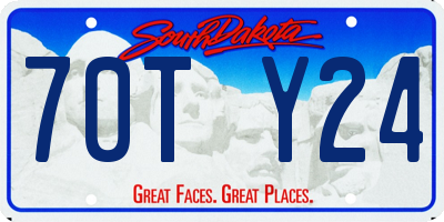 SD license plate 70TY24
