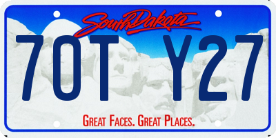 SD license plate 70TY27