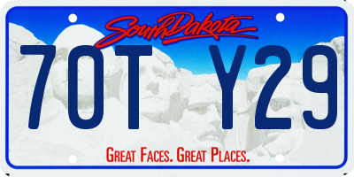 SD license plate 70TY29