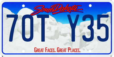 SD license plate 70TY35