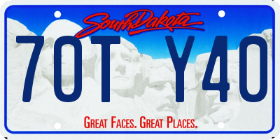 SD license plate 70TY40