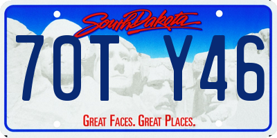 SD license plate 70TY46