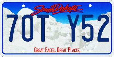 SD license plate 70TY52