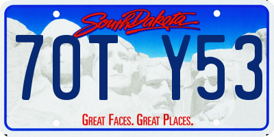 SD license plate 70TY53