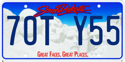 SD license plate 70TY55