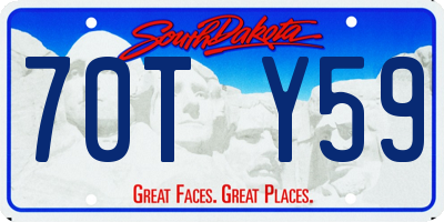 SD license plate 70TY59