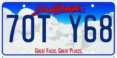 SD license plate 70TY68