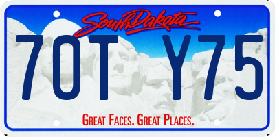 SD license plate 70TY75