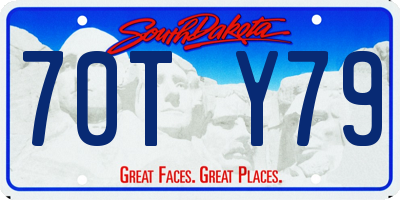 SD license plate 70TY79