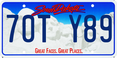 SD license plate 70TY89