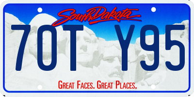 SD license plate 70TY95