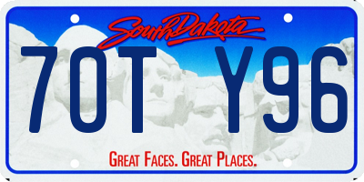 SD license plate 70TY96