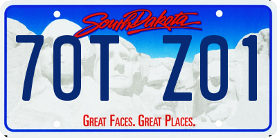 SD license plate 70TZ01