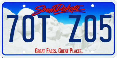 SD license plate 70TZ05