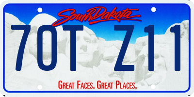 SD license plate 70TZ11