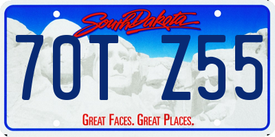 SD license plate 70TZ55