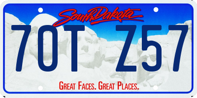 SD license plate 70TZ57
