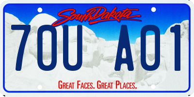 SD license plate 70UA01