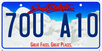 SD license plate 70UA10