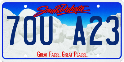 SD license plate 70UA23