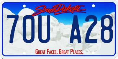 SD license plate 70UA28