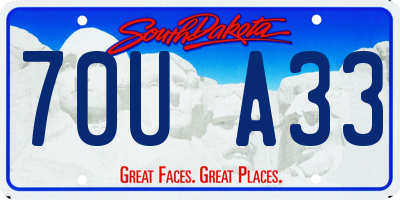 SD license plate 70UA33