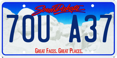 SD license plate 70UA37