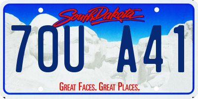 SD license plate 70UA41