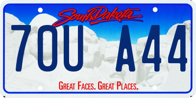 SD license plate 70UA44