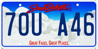 SD license plate 70UA46