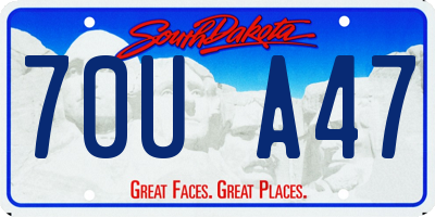 SD license plate 70UA47