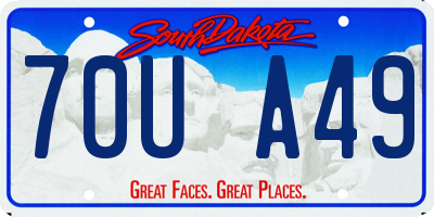 SD license plate 70UA49