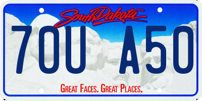SD license plate 70UA50
